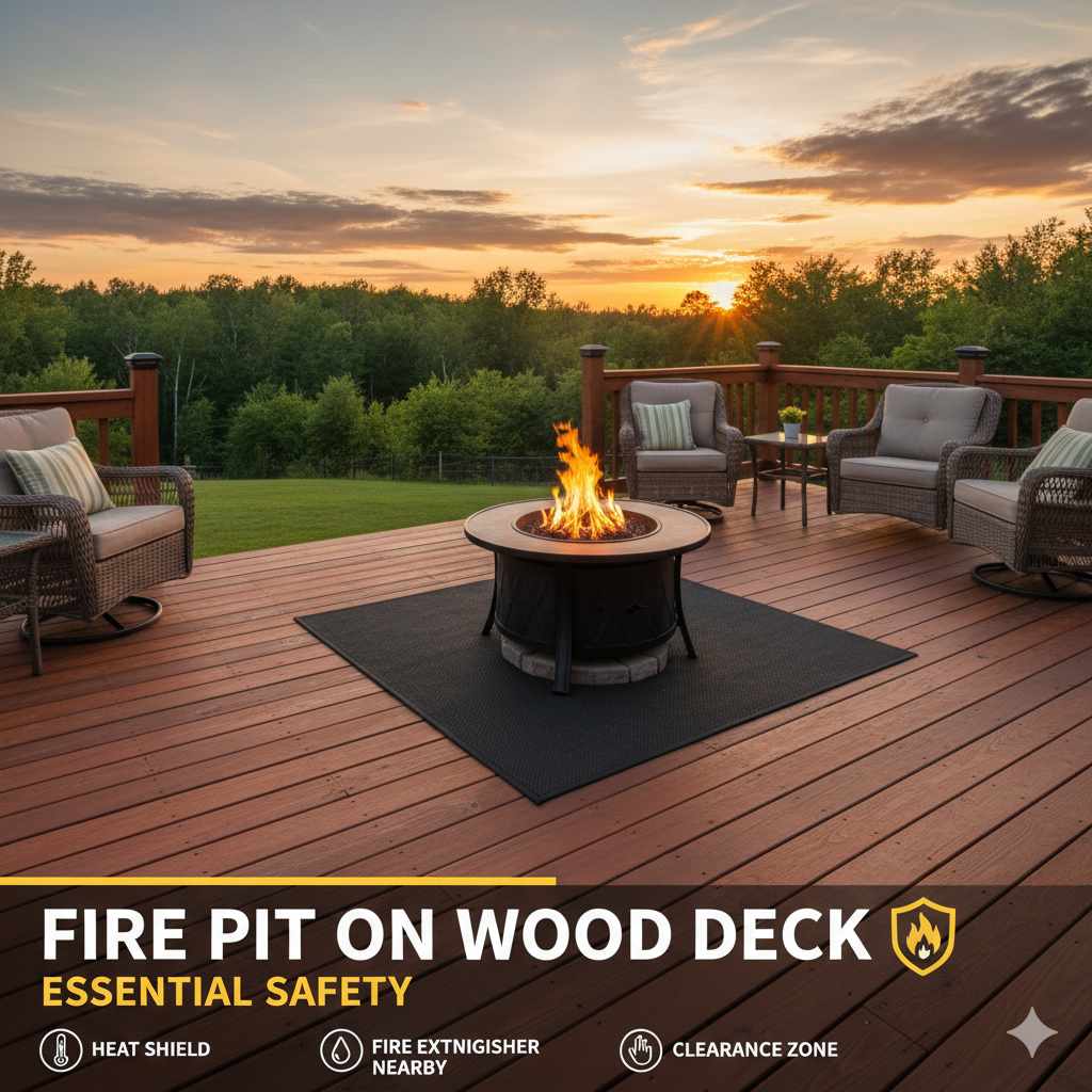 Can You Put Fire Pit On Wood Deck