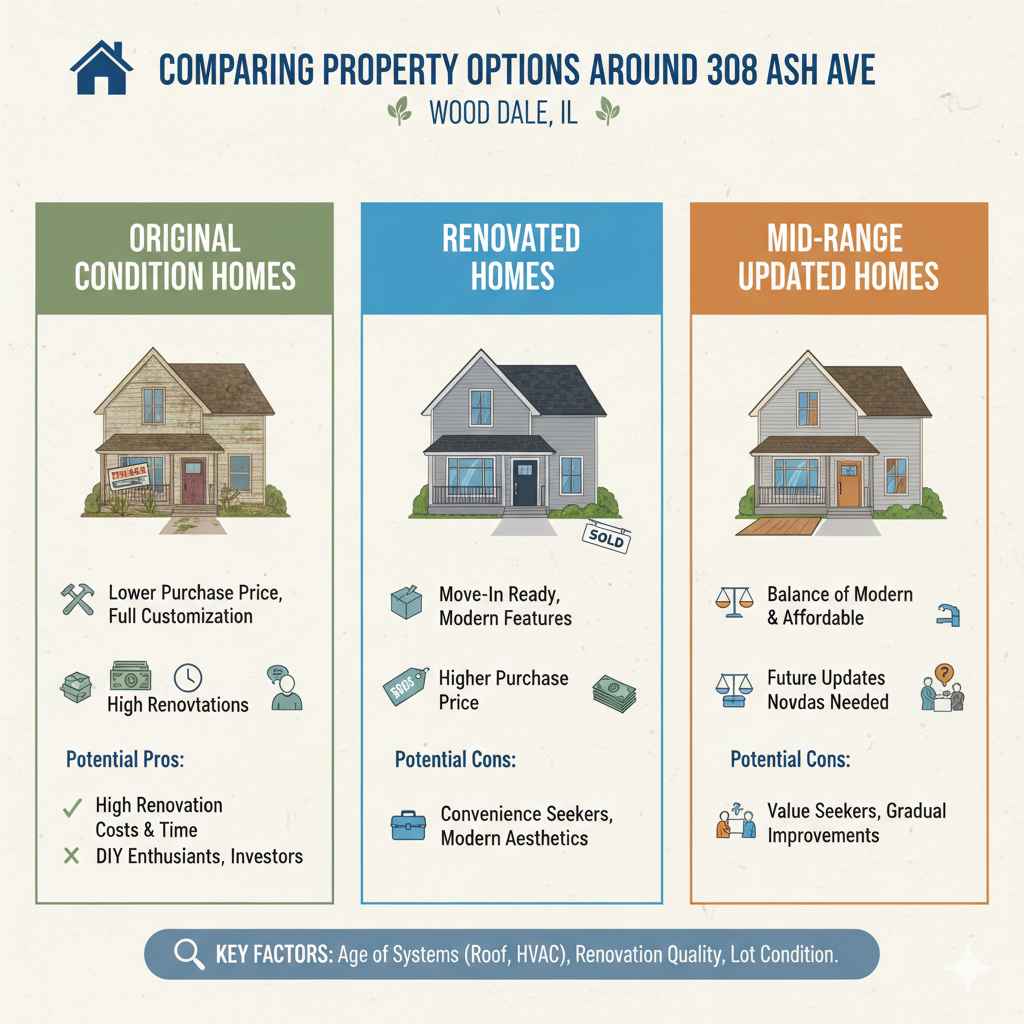 Comparing Property Options Around 308 Ash Ave