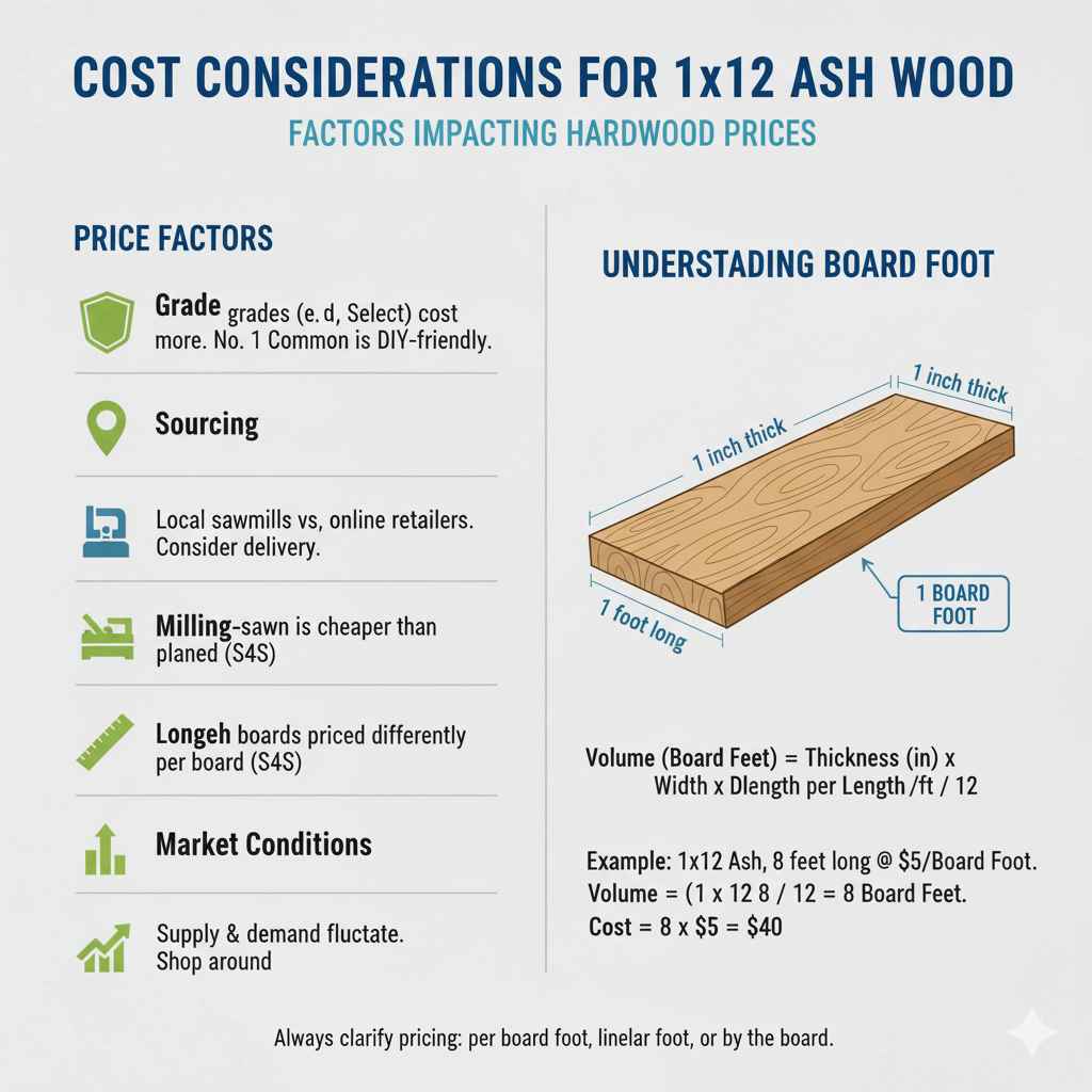 Cost Considerations for 1x12 Ash Wood