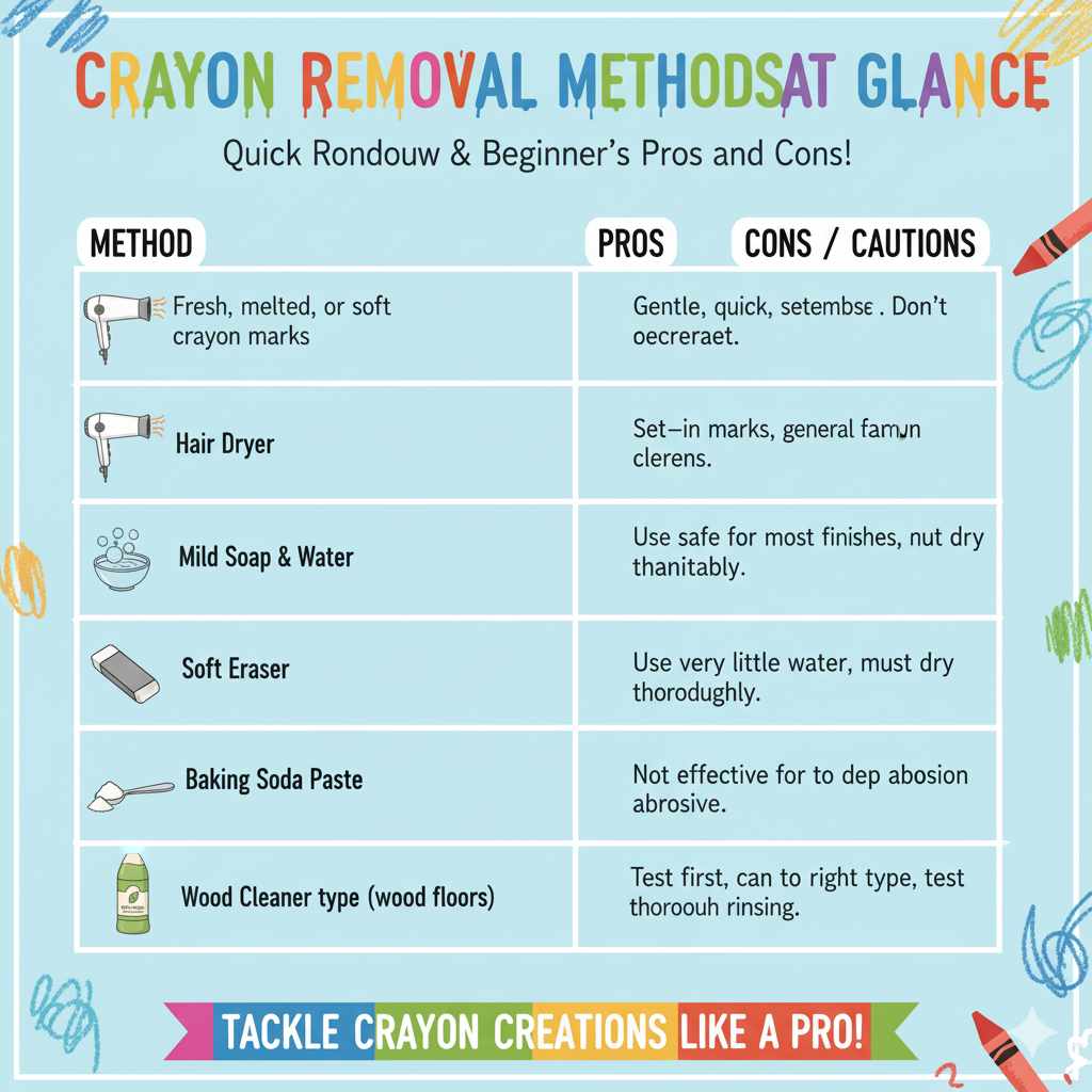 Crayon Removal Methods at a Glance