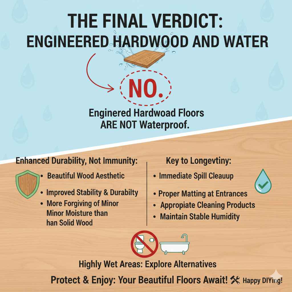 Engineered Hardwood and Water