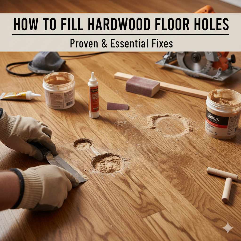 How to Fill Hardwood Floor Holes