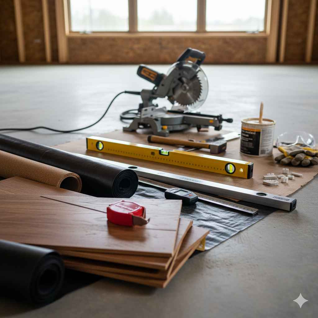 How to Lay Hardwood Floor on Concrete Slab