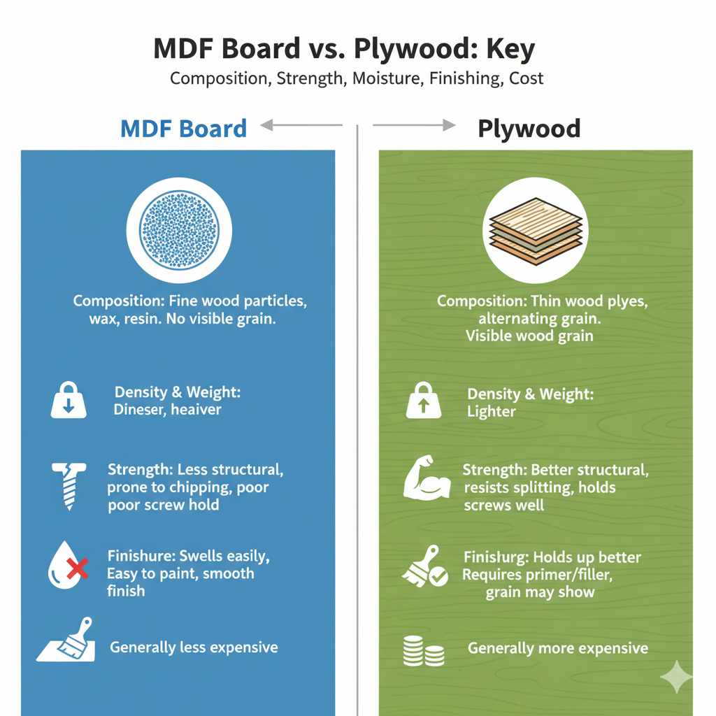 MDF Board vs. Plywood