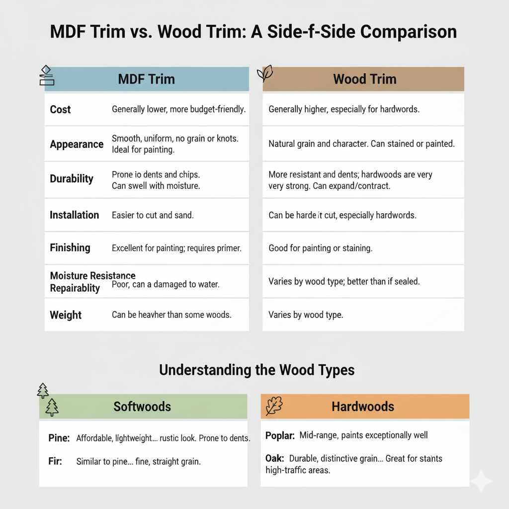 MDF Trim vs. Wood Trim