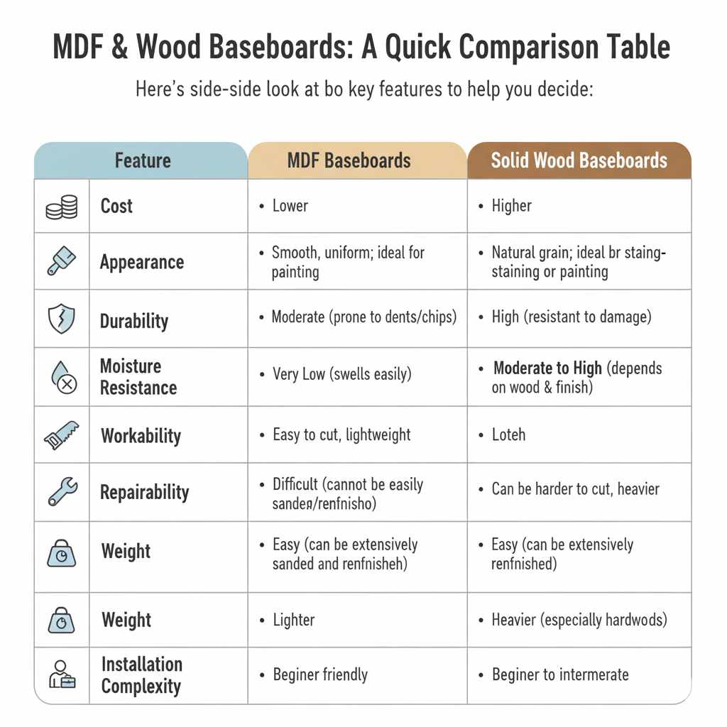 MDF & Wood Baseboards