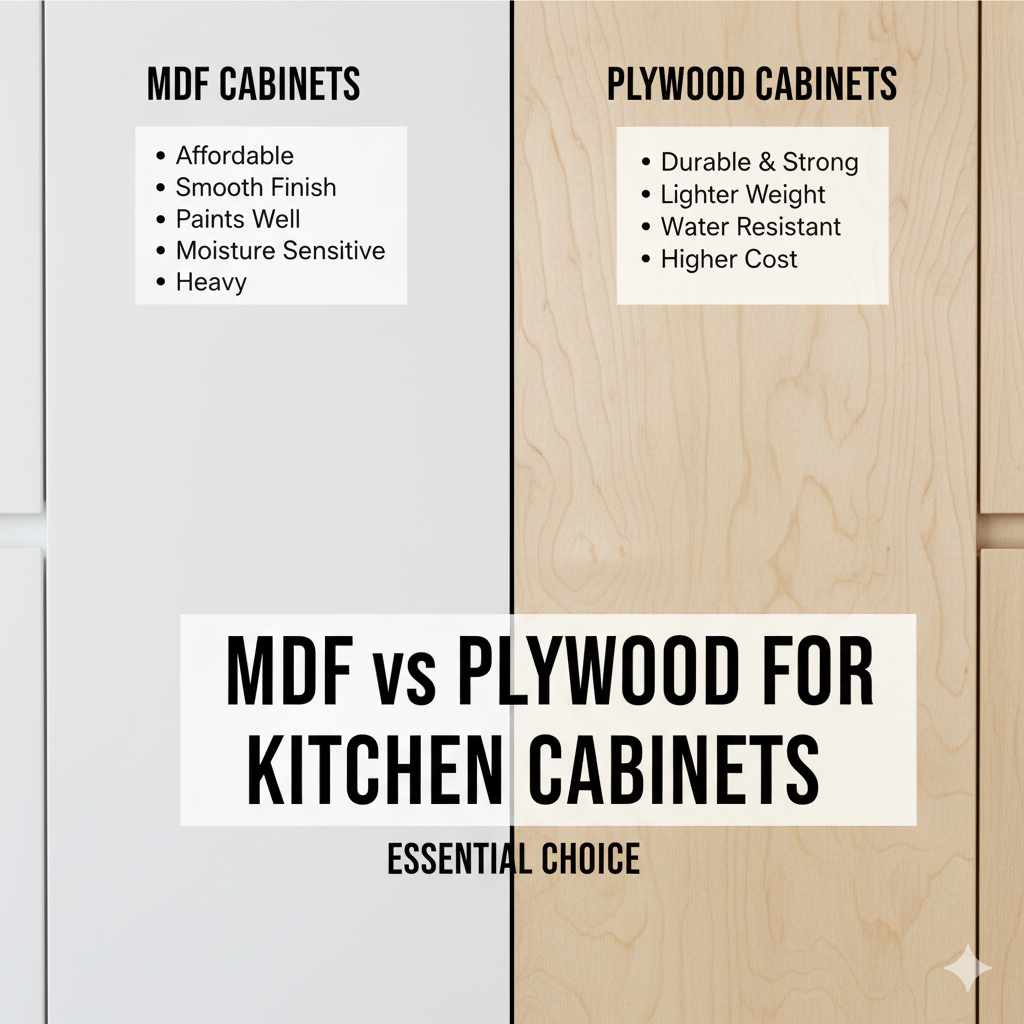 MDF vs Plywood for Kitchen Cabinets