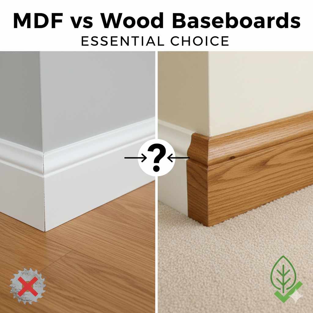 MDF vs Wood Baseboards