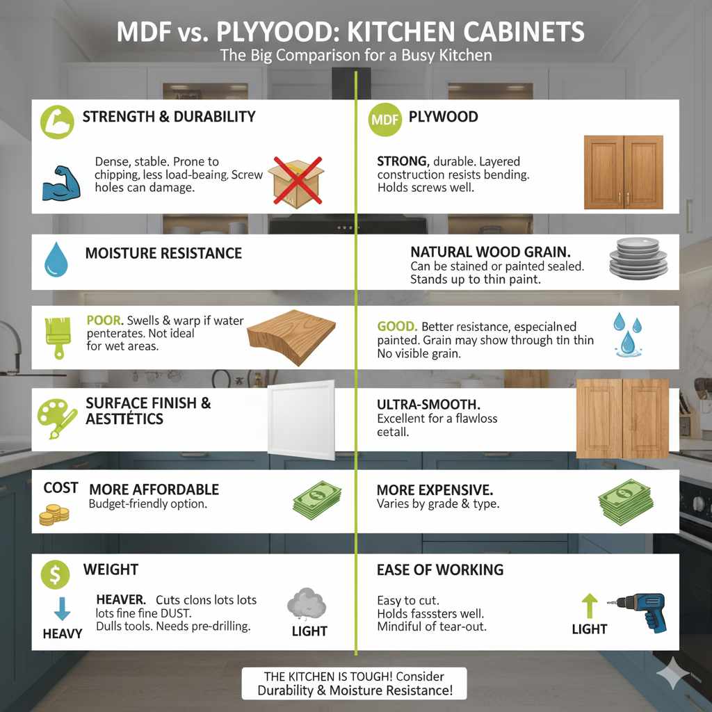 MDF vs. Plywood for Kitchen Cabinets