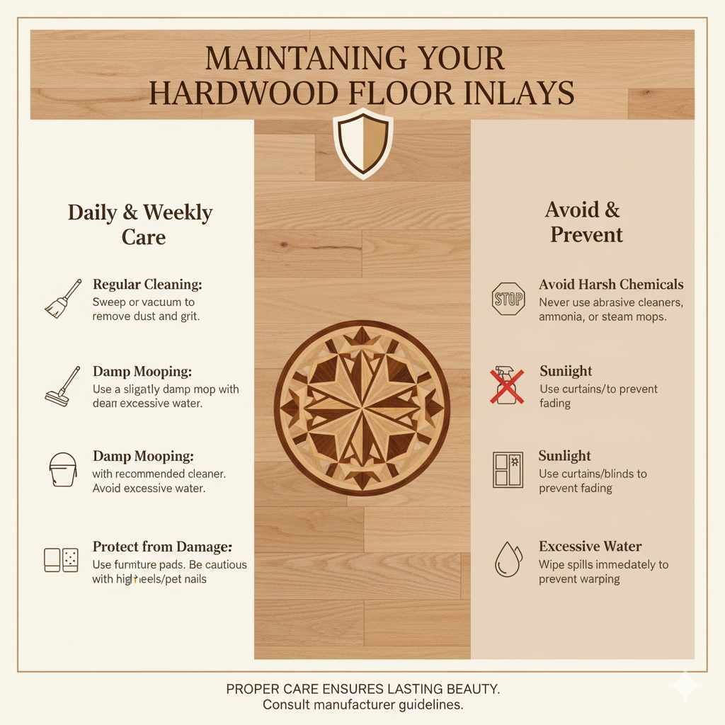 Maintaining Your Hardwood Floor Inlays
