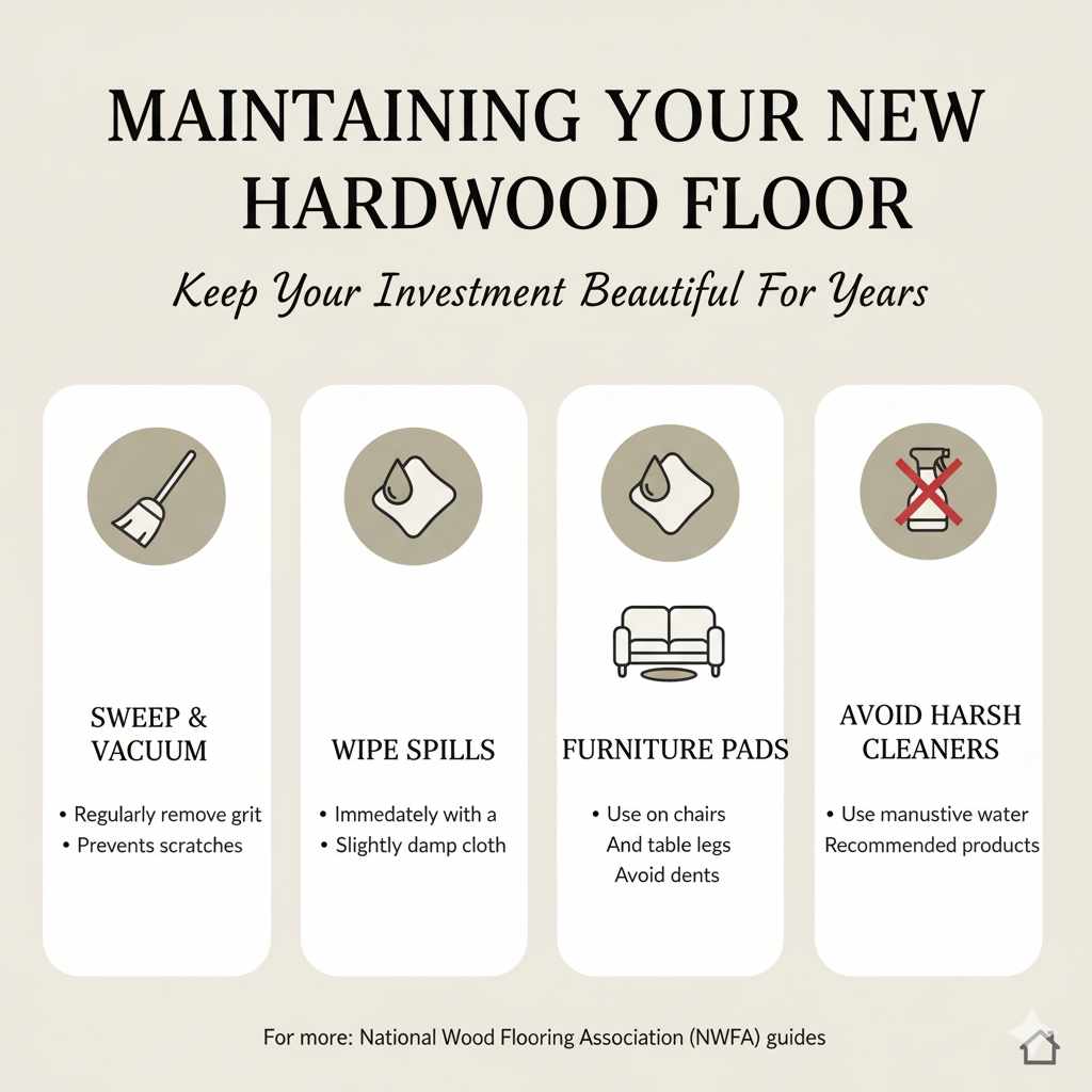 Maintaining Your New Hardwood Floor