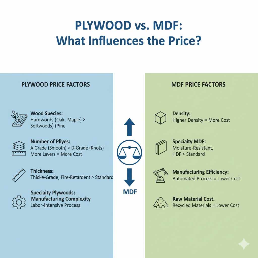 Plywood Vs. MDF Price