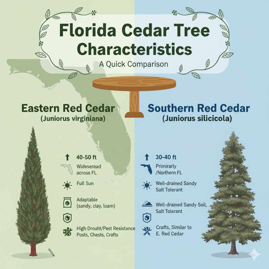 Cedar Tree Characteristics for Florida