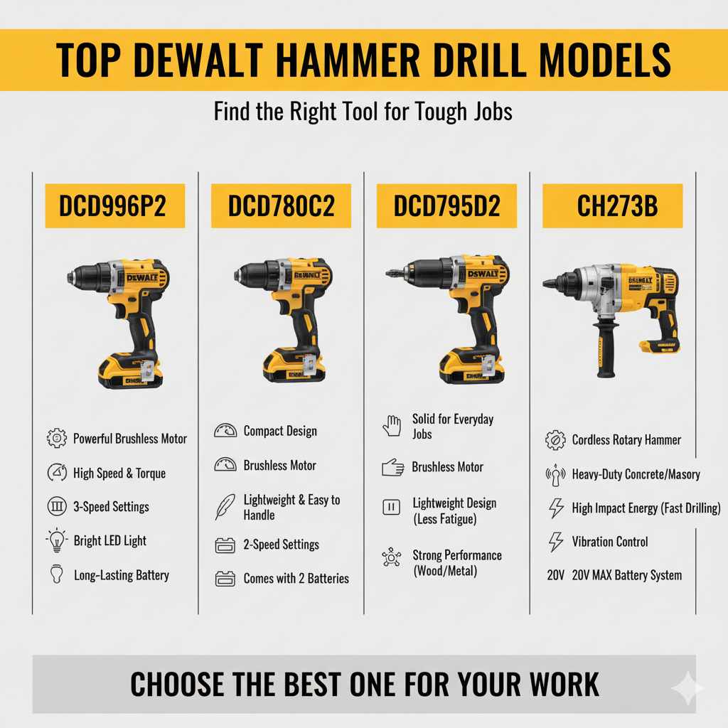 Top Dewalt Hammer Drill Models