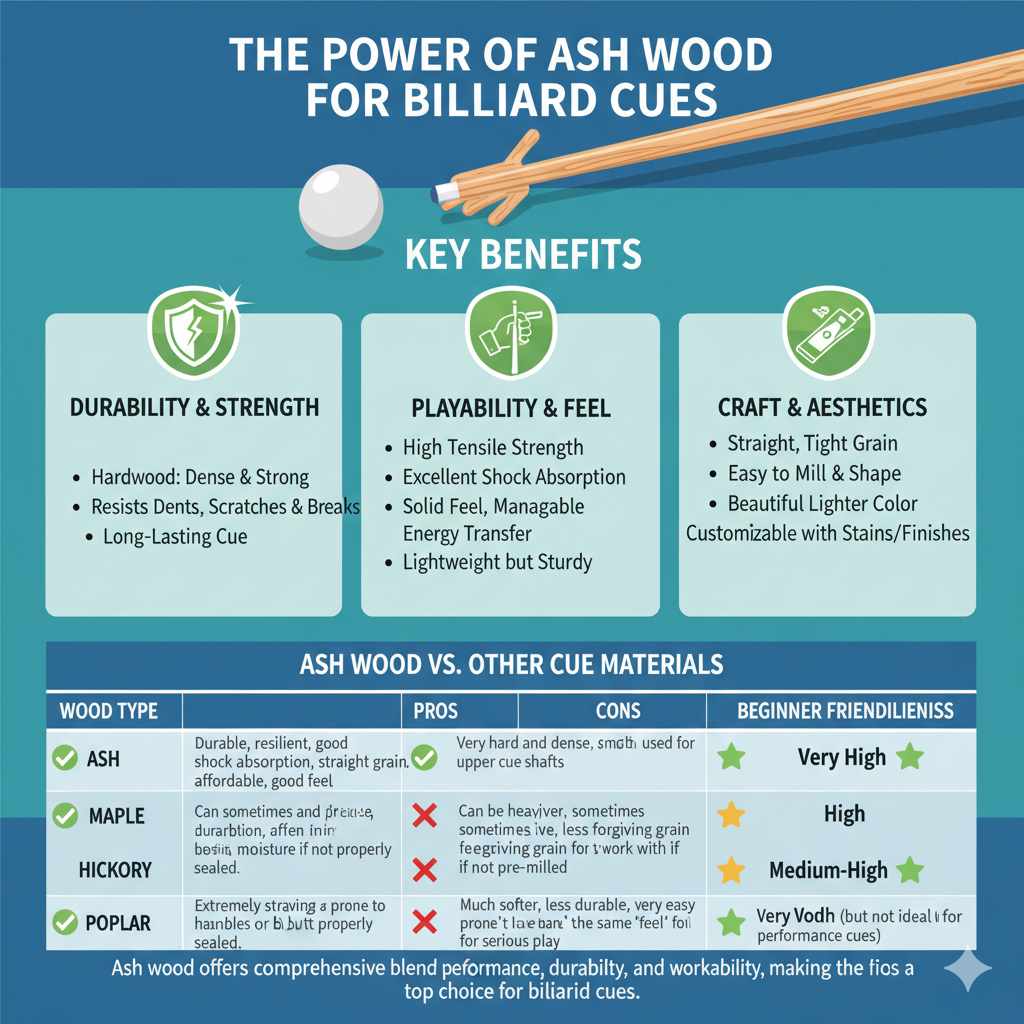 Understanding the Benefits of Ash Wood for Cues