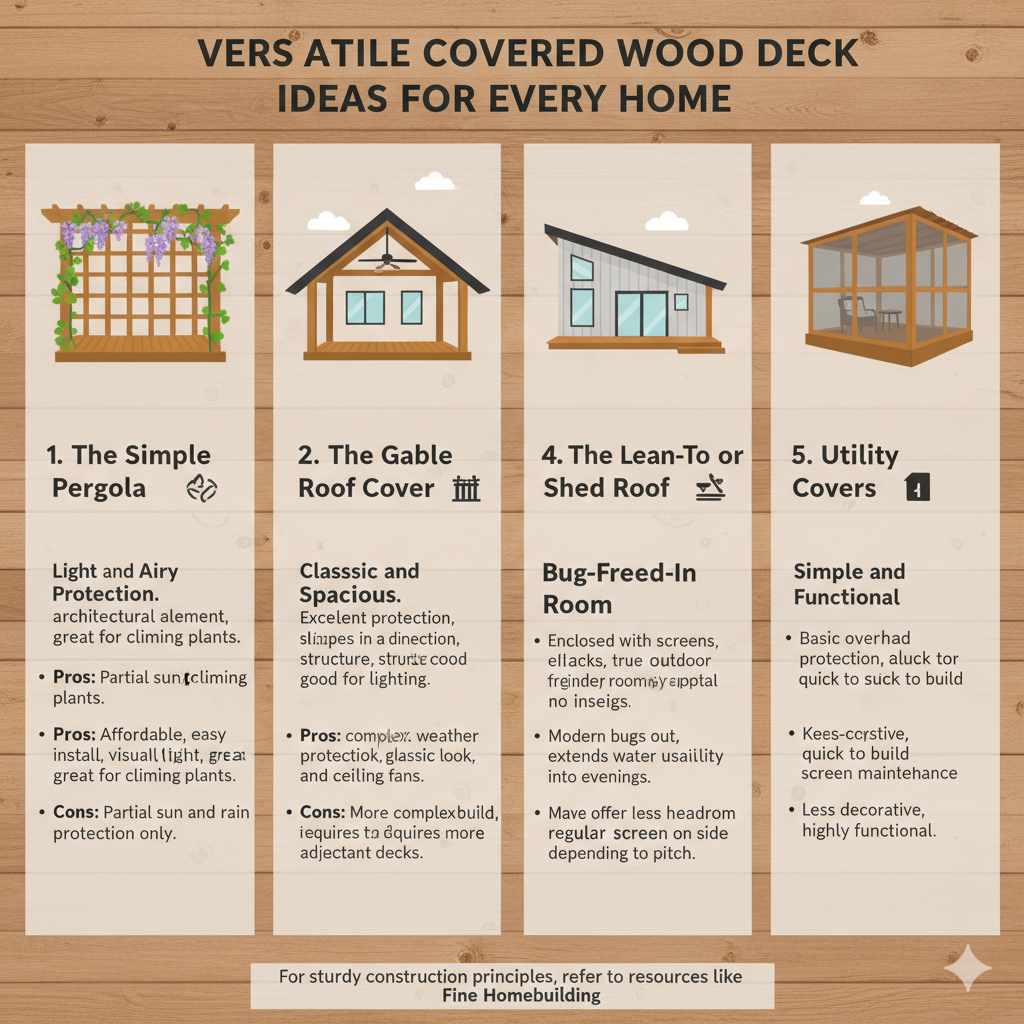 Versatile Covered Wood Deck Ideas for Every Home