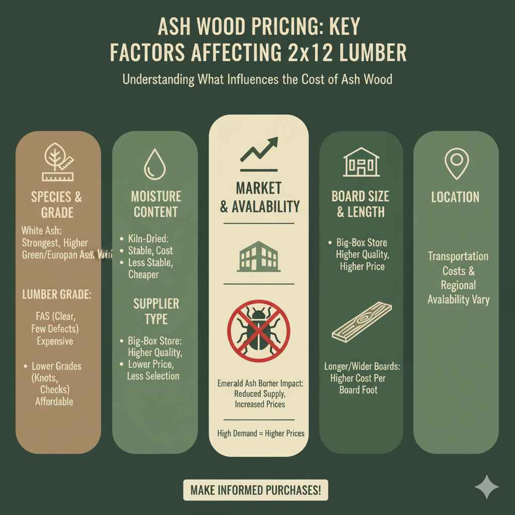What Influences the 2x12 Ash Wood Price