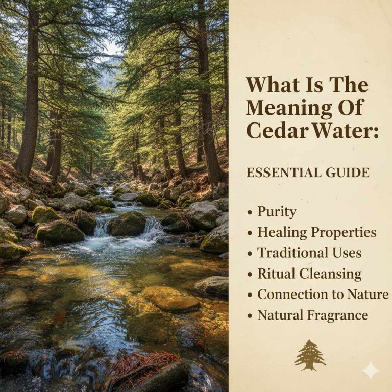What Is The Meaning Of Cedar Water