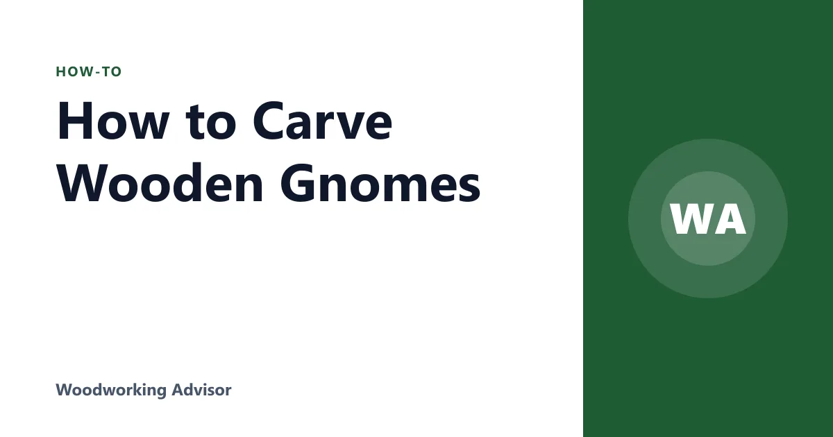 How to Carve Wooden Gnomes